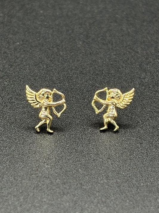 Gold Baby Cupid Earrings