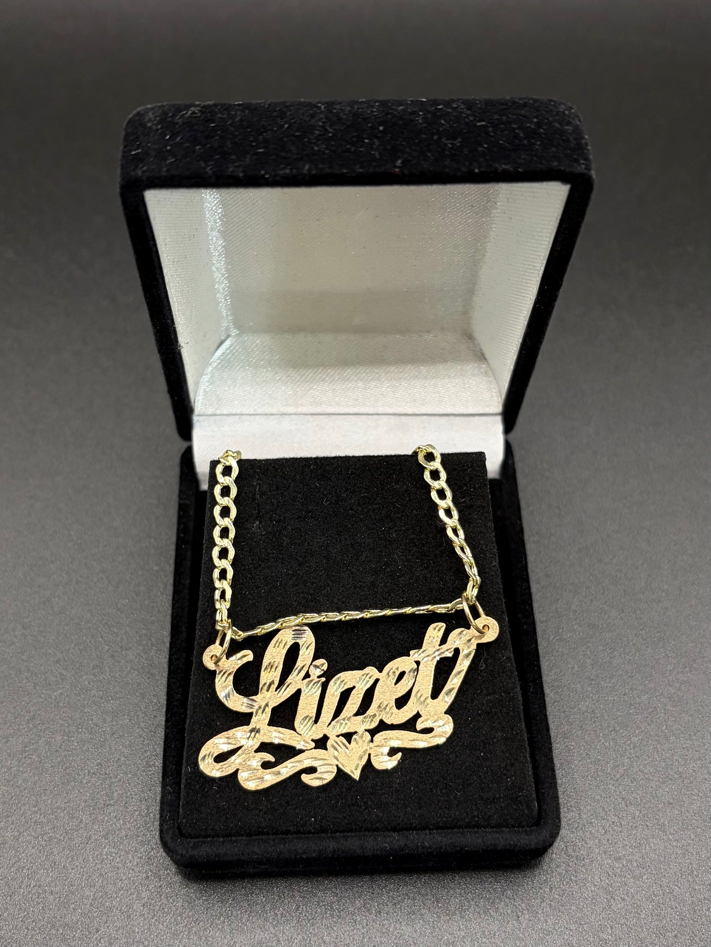 Gold Name Plate Design with Heart